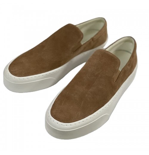 Custom High Quality Brown Suede Loafers Luxury Low Top Slip on Casual Shoes Sneakers Women Custom High Quality Brown Suede Loafers Luxury Low Top Slip on Casual Shoes Sneakers Women