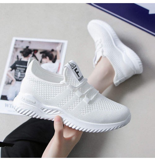 Breathable White Sneakers Fitness Walking Casual mesh upper shoes 2024 new comfortable non-slip sports shoes for women Breathable White Sneakers Fitness Walking Casual mesh upper shoes 2024 new comfortable non-slip sports shoes for women