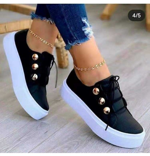 new trend Wholesale Lace up Slip on Women Tennis Sneakers Ladies Thick Sole Casual Shoes Solid Color Flats walking style shoes new trend Wholesale Lace up Slip on Women Tennis Sneakers Ladies Thick Sole Casual Shoes Solid Color Flats walking style shoes