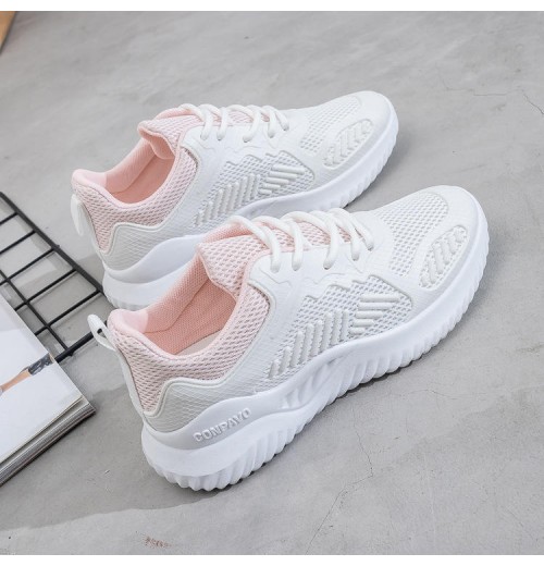 Wholesale Chunky White Casual Shoes Zapatos De Mujer Casual Lace Up Walking Style White Shoes For Women New Style Wholesale Chunky White Casual Shoes Zapatos De Mujer Casual Lace Up Walking Style White Shoes For Women New Style