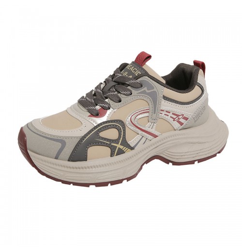 Leather Walking Style Sneakers - Customizable Anti-Slippery Running Shoes for Women Leather Walking Style Sneakers - Customizable Anti-Slippery Running Shoes for Women
